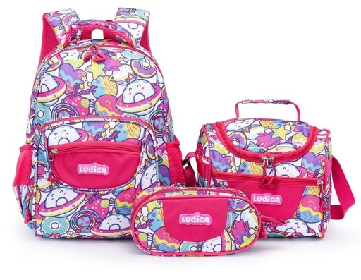 [NM4397-14] SET MOCHILA LUDICA 3 PCS UNIDONA 15 PUL.