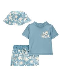 [1S897110] Ttraje De Baño De 3 Piezas Y Gorro "Beach Vibes ...
