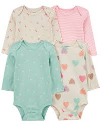 [1R957610] Carter's Set 4 piese Body Hearts Butterfly Stripe