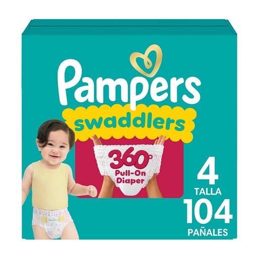 [498092] Pampers Pañales Swaddlers 360° Talla 4 / 104 Unidades