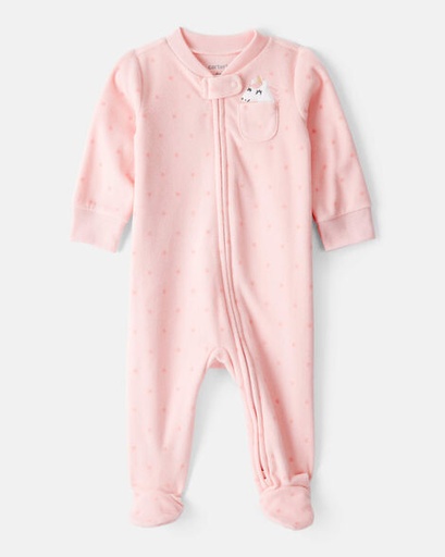 [1T797810] Baby Boy Dinosaur 2-Way Zip Cotton Sleep & Play Pajamas