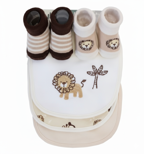 [FD51933] Set De  Medias Y  Baberos  5pzs