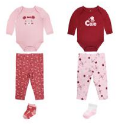 Conjunto Body P/ Bebe 3pzs