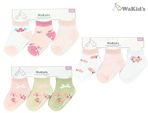 [A77885] SET MEDIAS 3 PRS P/BEBE NIÑA