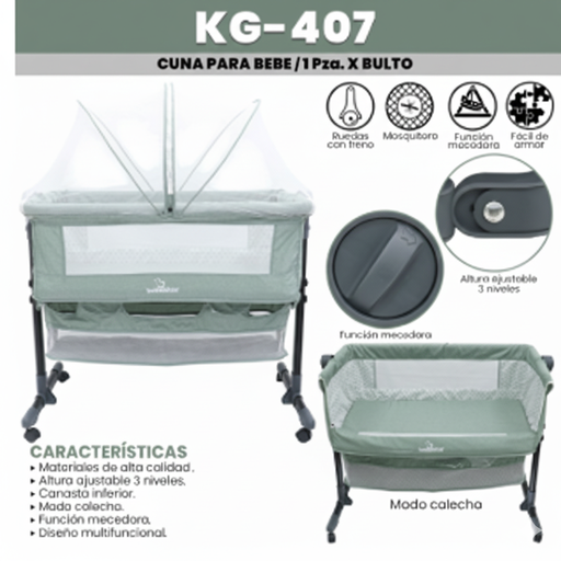 [KG-407] MOISES CATRE PARA BEBE BEBESITOS VERDE OLIVO