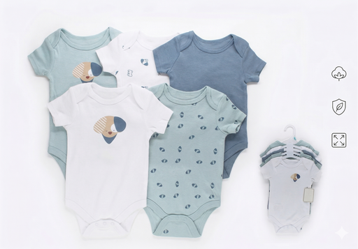 SET 5 PZS DE BODY PARA BEBE NIÑO