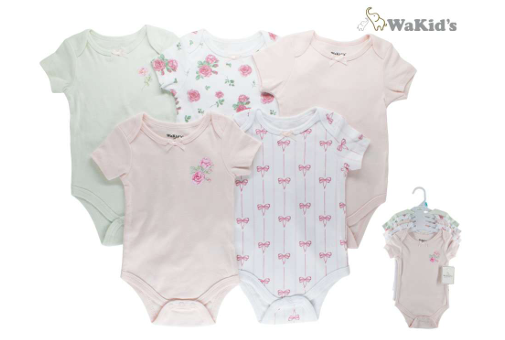 SET 5 PZS DE BODY PARA BEBE NIÑA