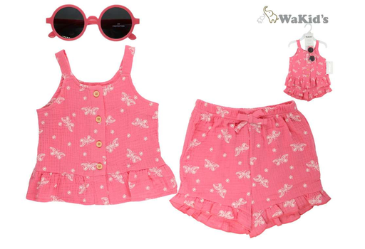[R90976] SET TOP MAS FALDA MAS VINCHA PARA BEBE NIÑA